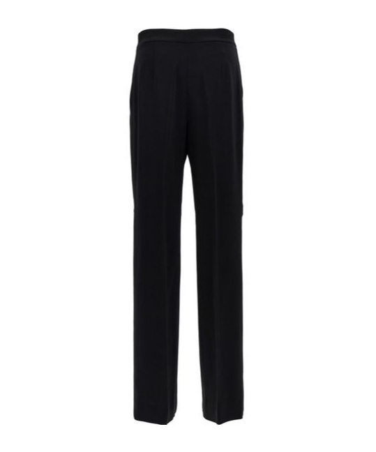 Alberta Ferretti Pleat Tailored Trousers In Black