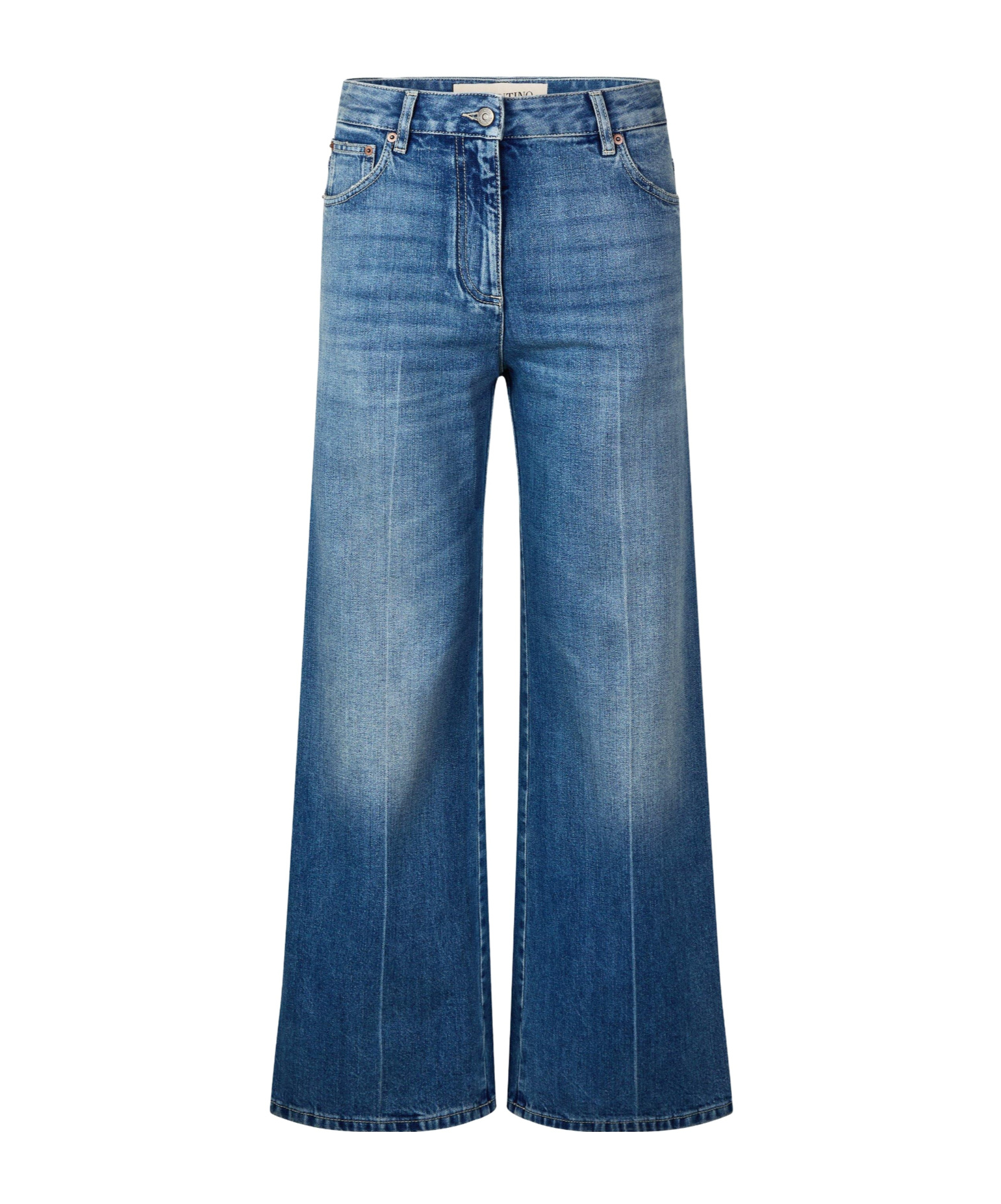 Valentino High-waisted Jeans In Blue