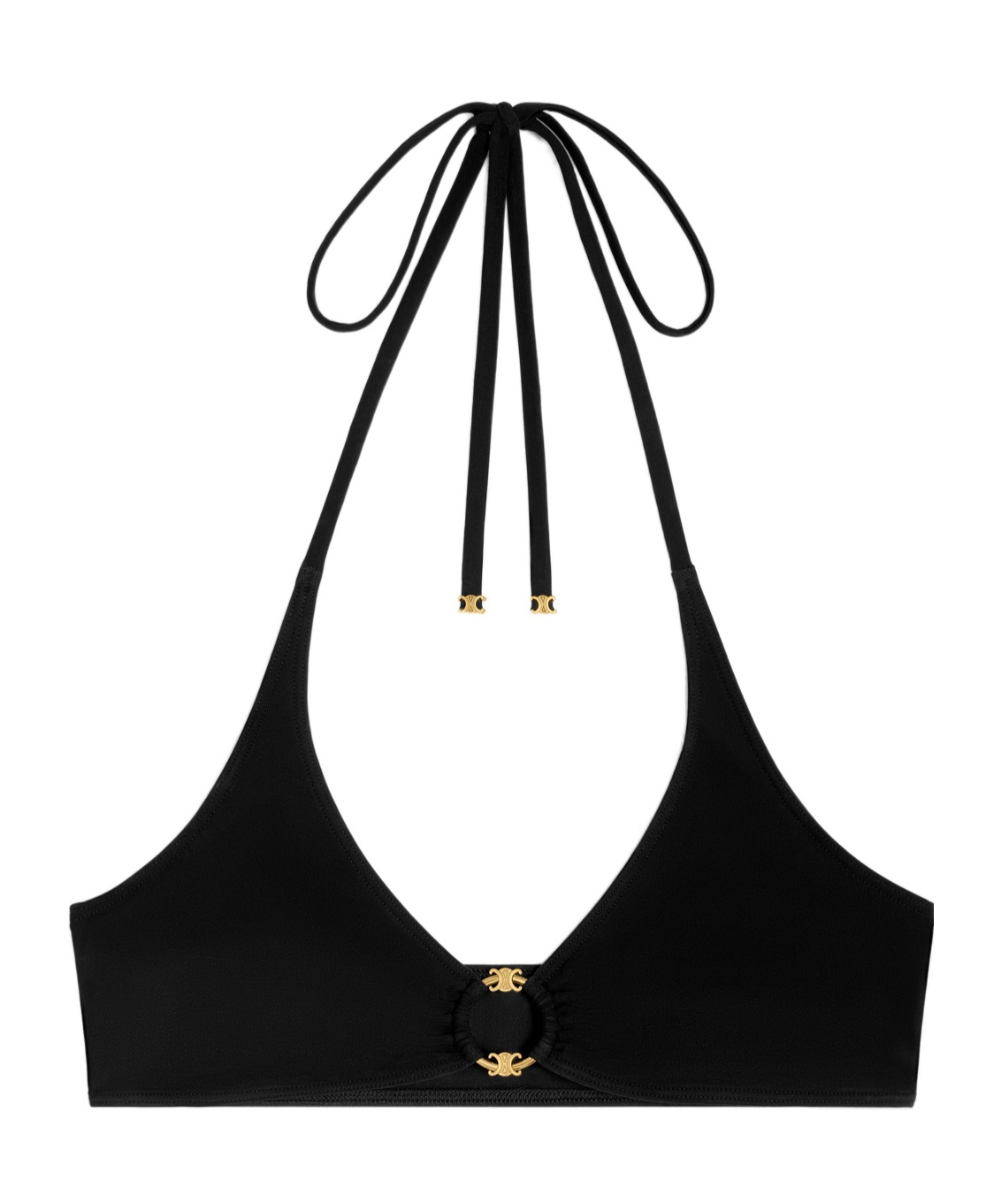 Celine Triomphe Short Strap In Black