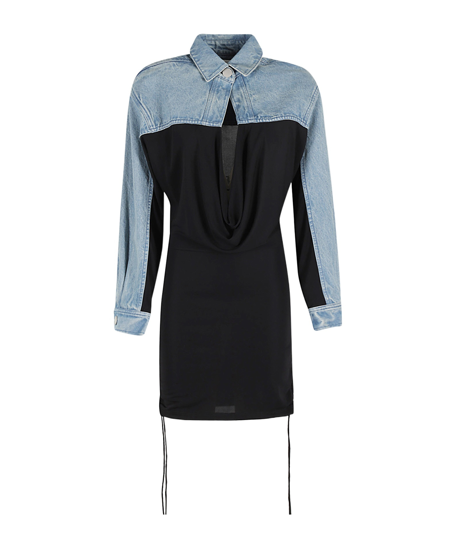 Christopher Esber Deconstruct Denim Cummerbund Shrt In Multi