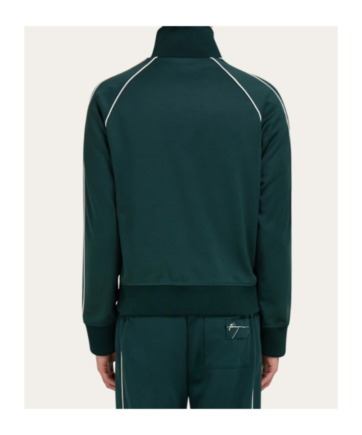 Ferragamo Logo-print Tracksuit Top In Green
