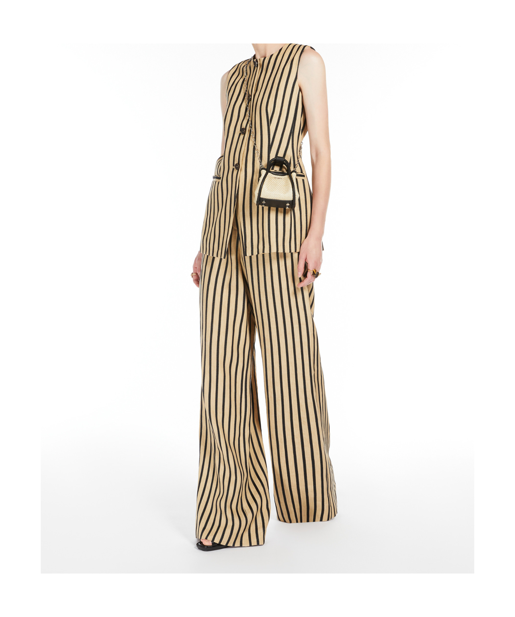 Max Mara Women's Rodeo Sleeveless Blazer Arena | Size 46 | 2511281012600004 In Nude