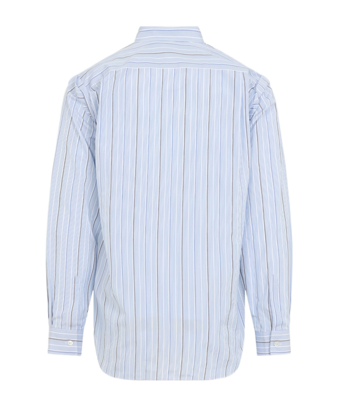 Comme Des Garçons Light Blue Striped Shirt In Blue