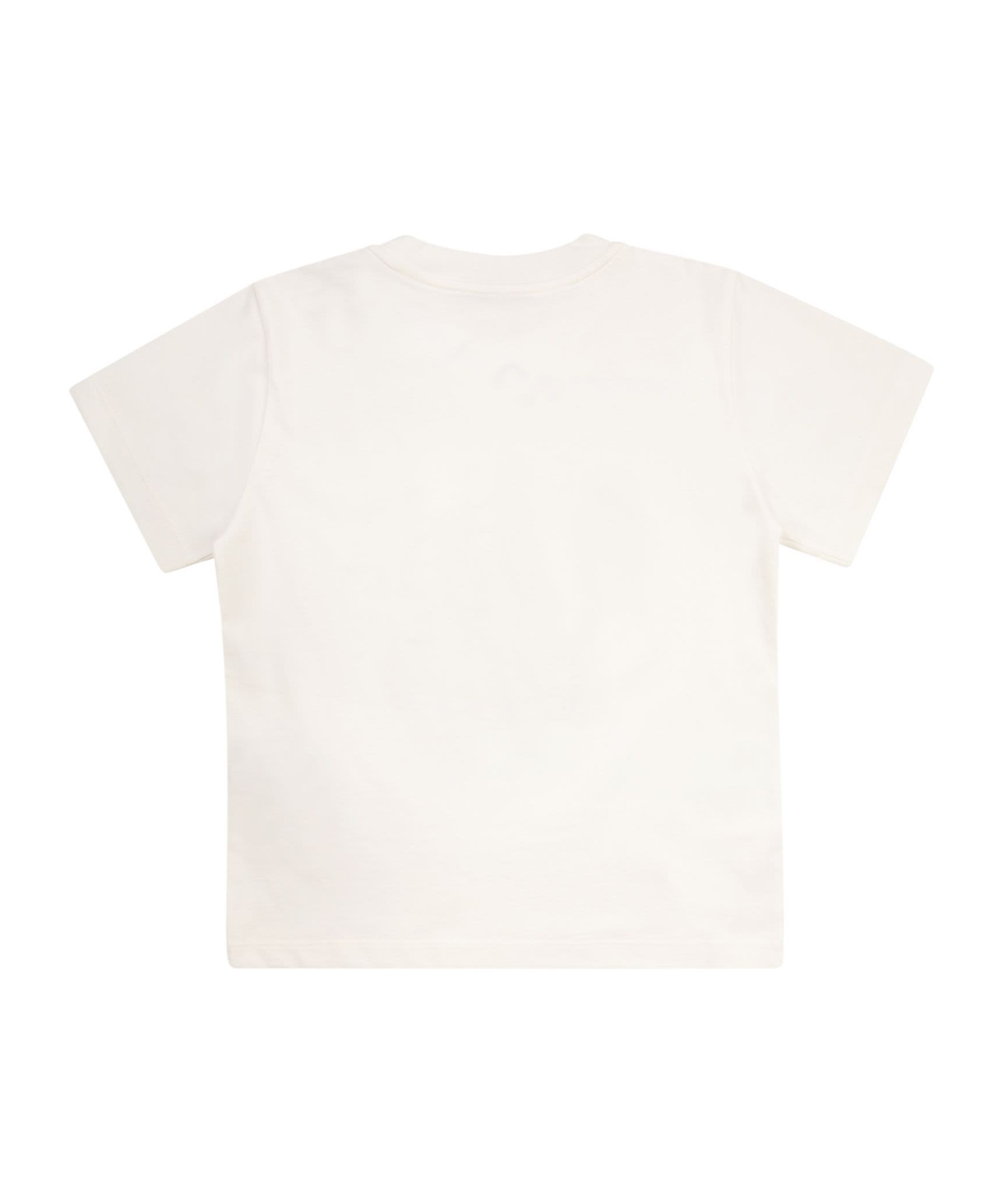Moncler Logo Shark Cotton T-shirt In White