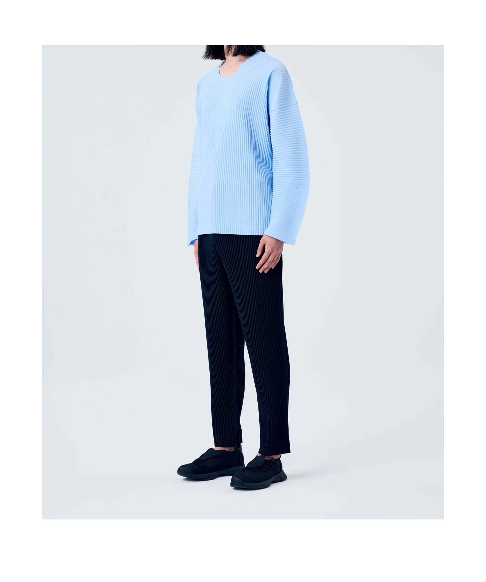 Issey Miyake Elastic Waist Casual Pants In Black