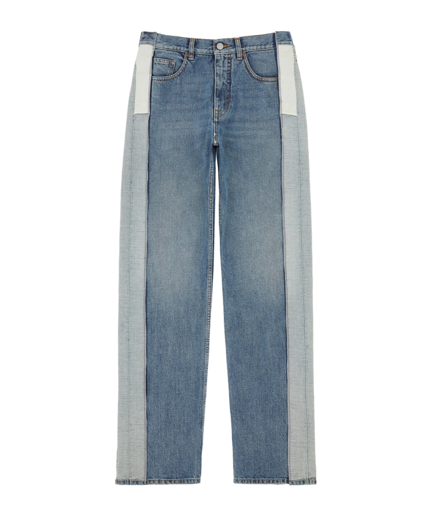 Mm6 Maison Margiela Panelled Five-pocket Jeans In Blue