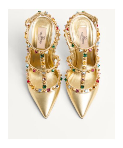 Shop Valentino 100mm Rockstud Dcollet Pumps In Multi-color