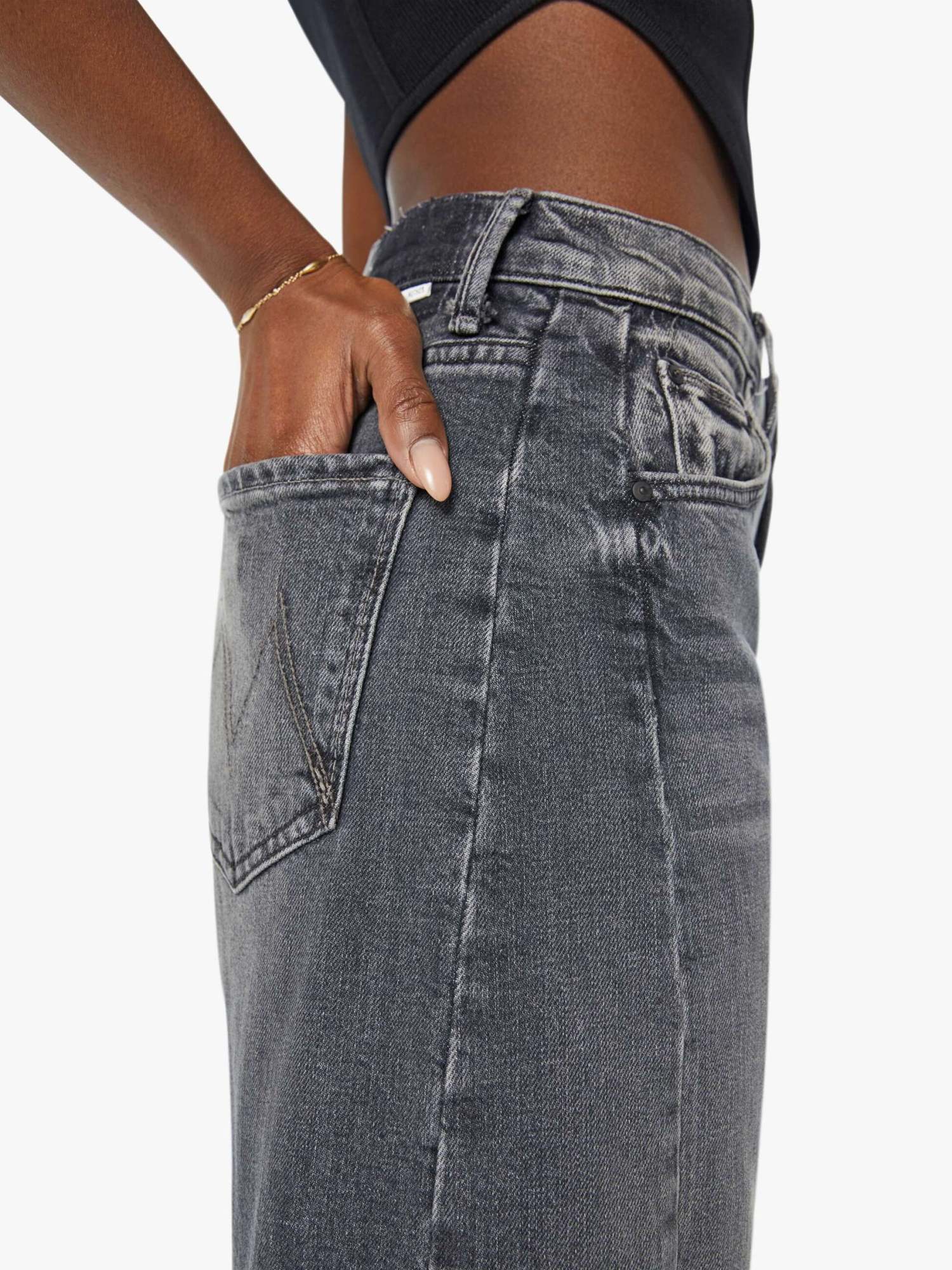 Mother Half-pipe Flood Jean In Outta Sight In Gray