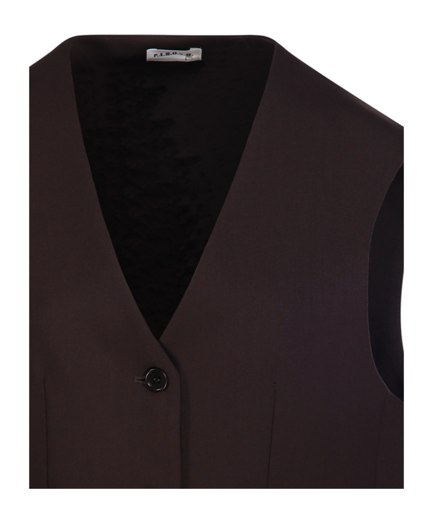 P.a.r.o.s.h Button Vest In Animal Print