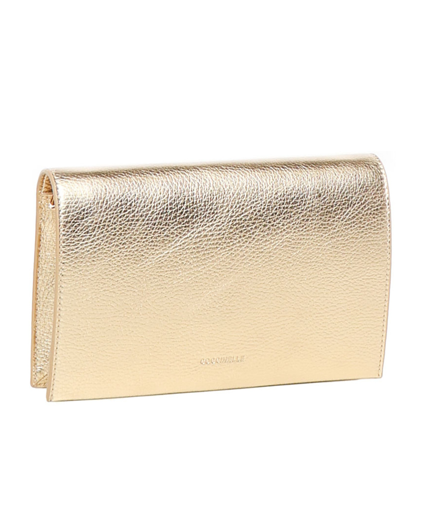 Shop Coccinelle Dandy Clutch Bag In Nude