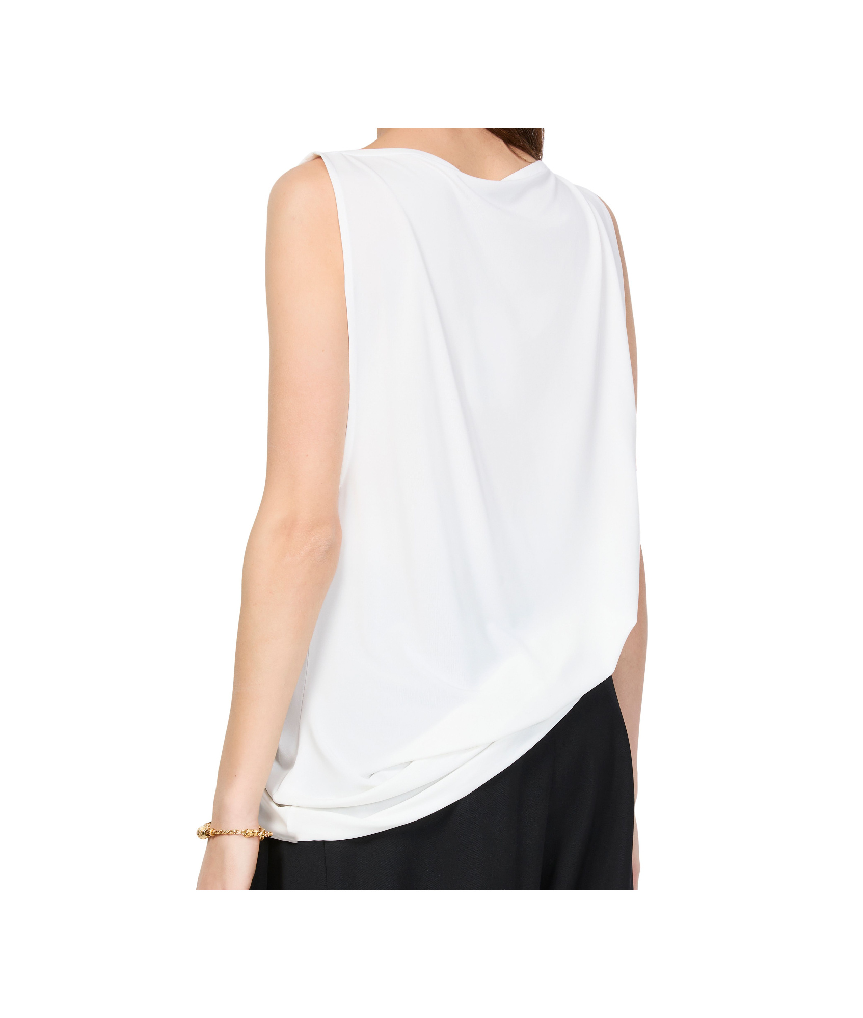 Jacquemus Le Haut Peplo White Top With Square Neck And Cut-out On The Side In Viscose Blend Woman In White