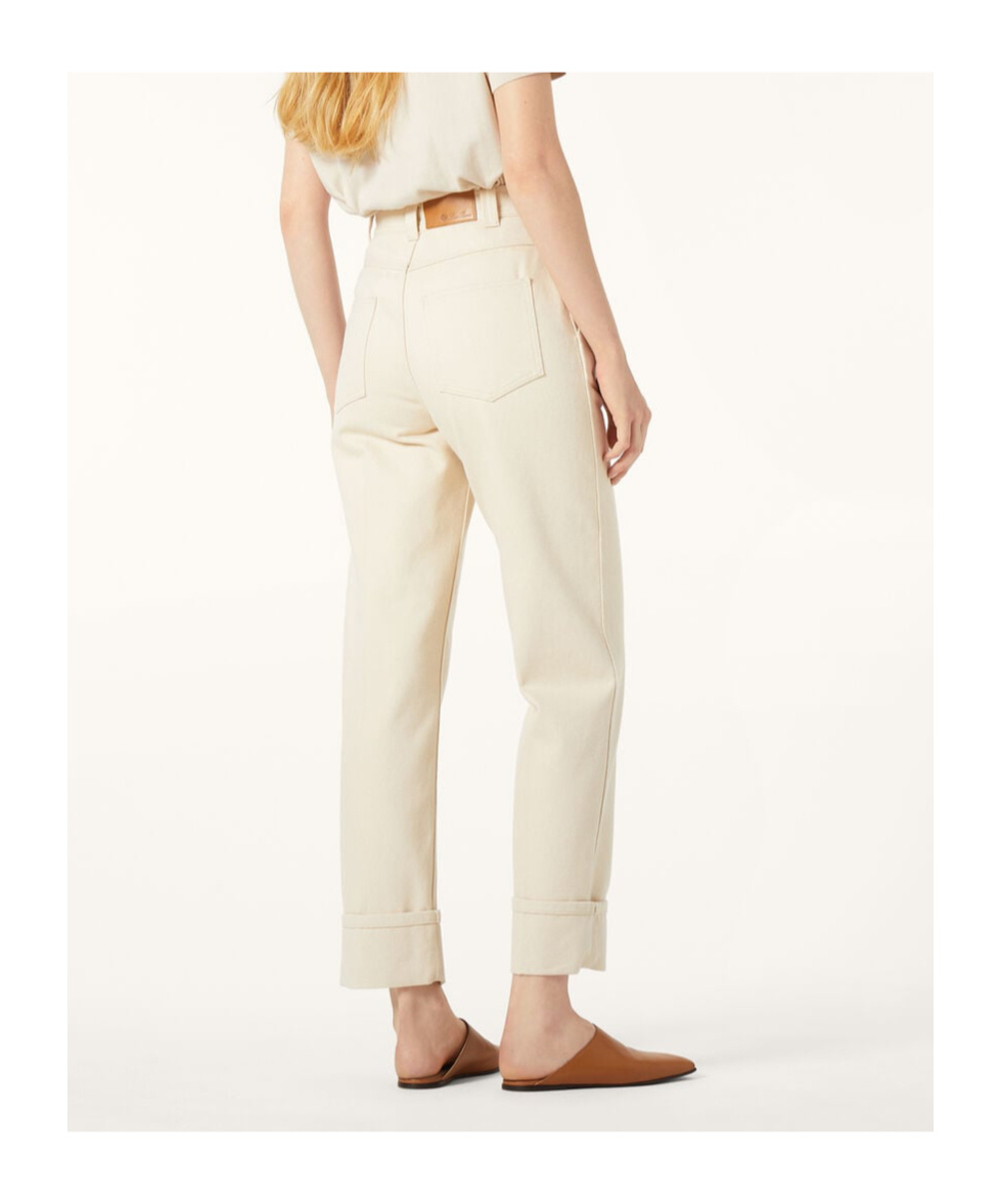 Loro Piana Jeans With Belt Loops In Soft Sand