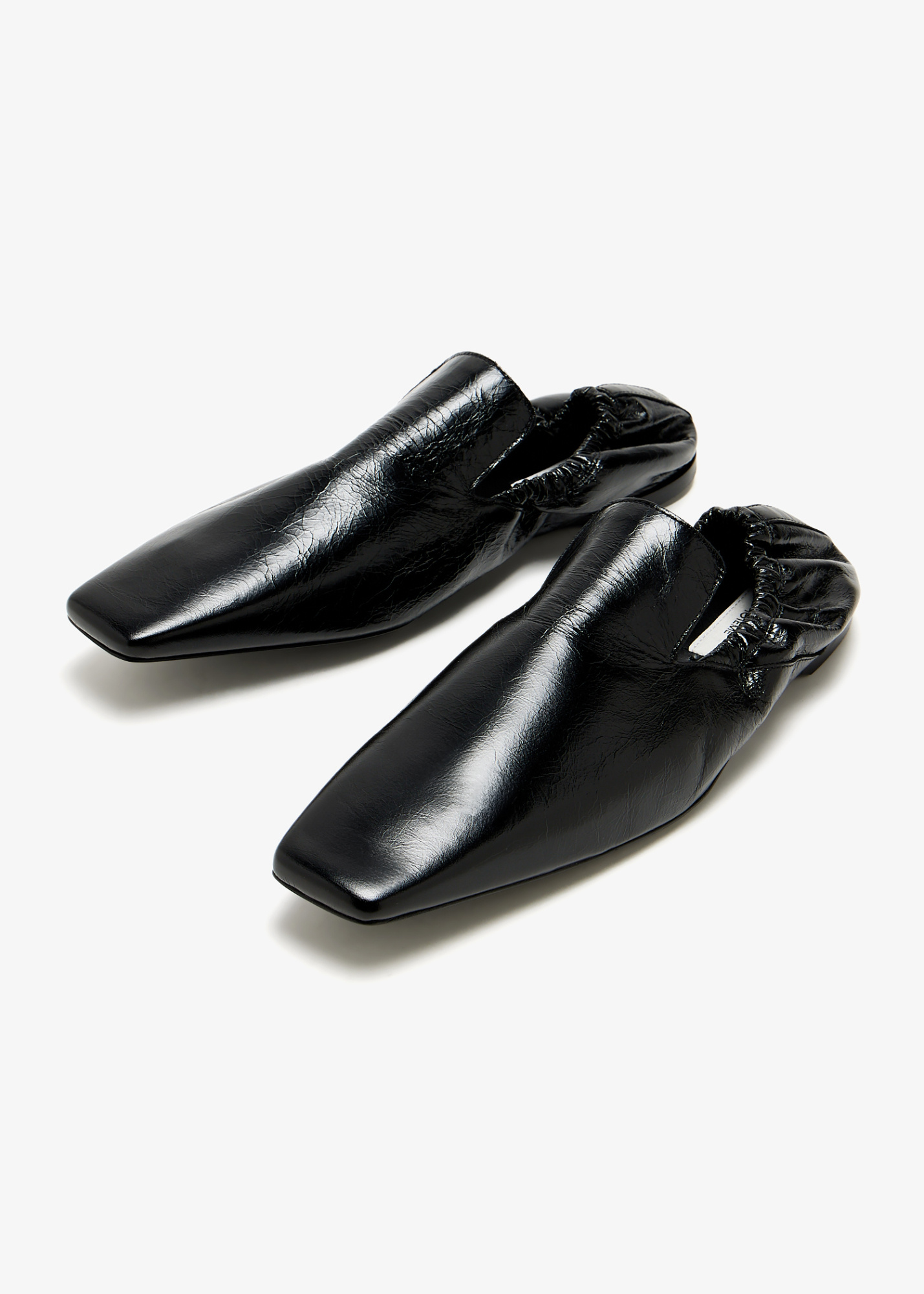 Totême Square Toe Loafers In Black