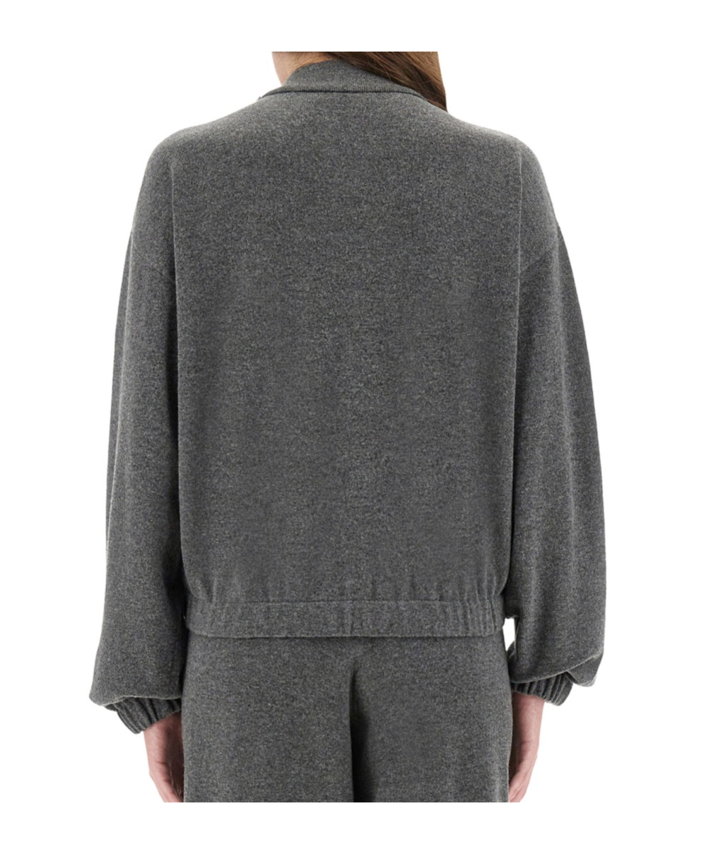 Fabiana Filippi Long-sleeved Sweatshirt In Gray