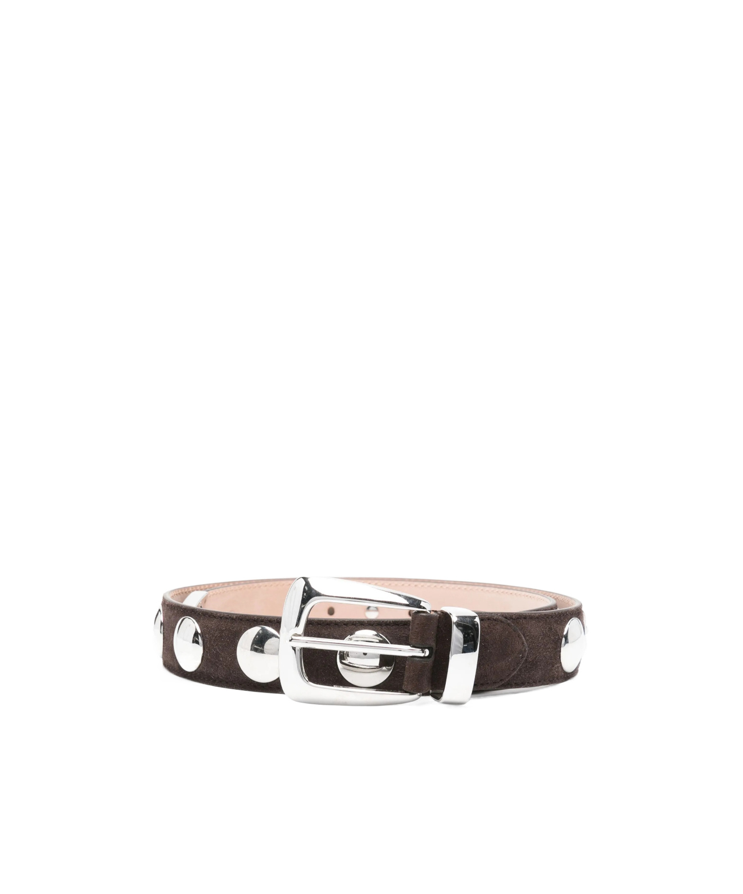 Khaite Rivet Belt In Brown