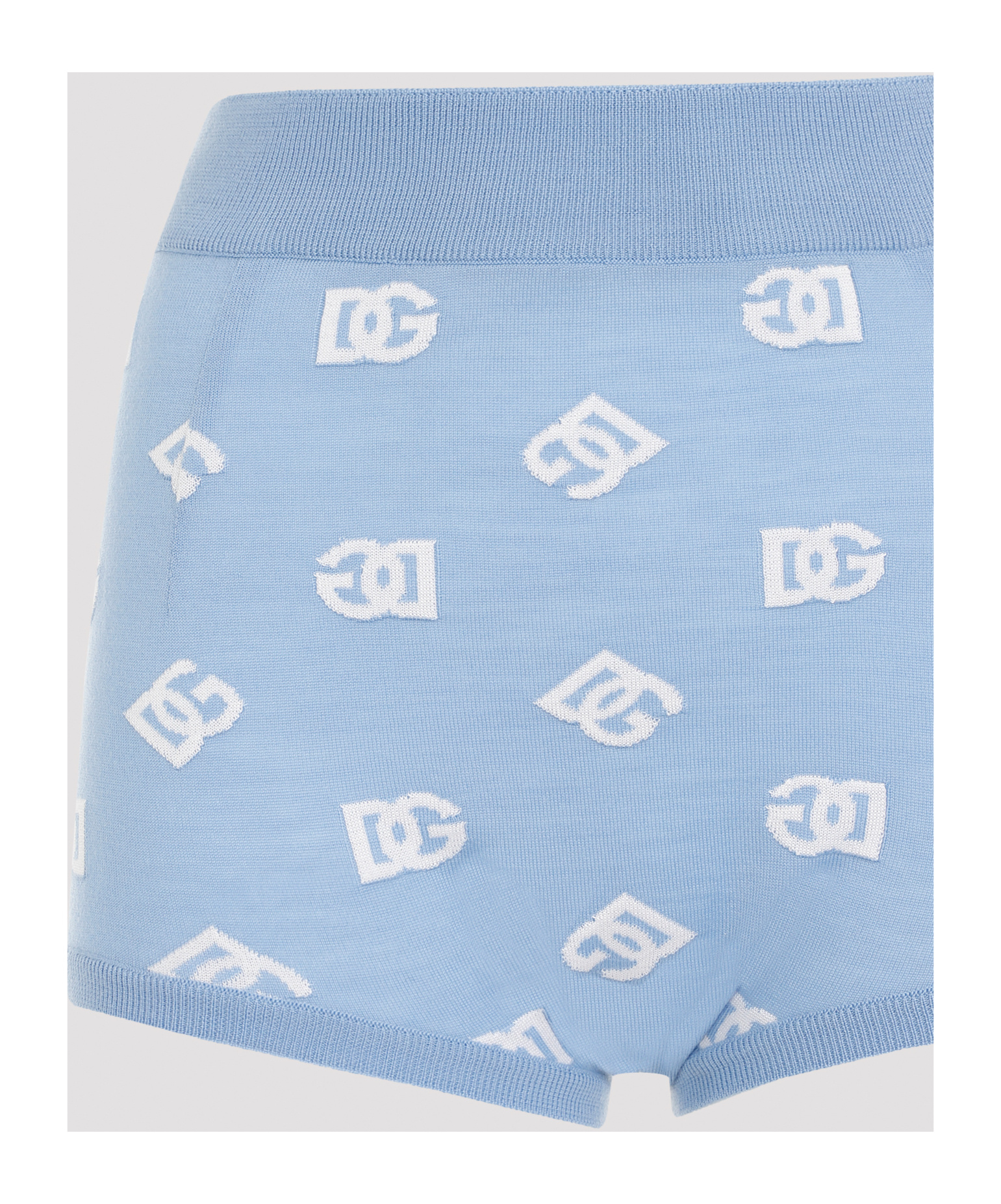 Shop Dolce & Gabbana Logo-embroidered Mini-shorts In Blue