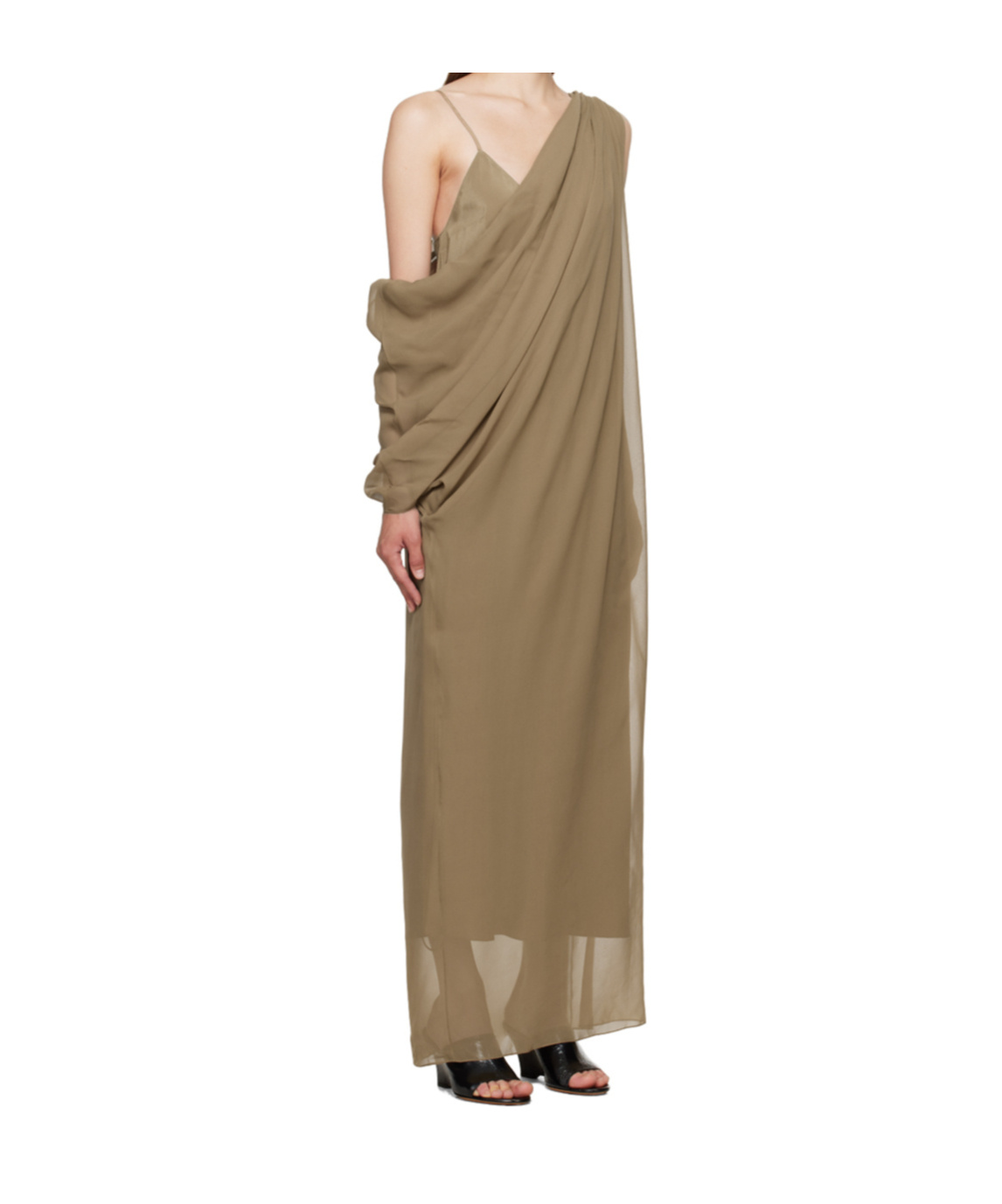 Khaite The Taj Pendant Dress In Brown