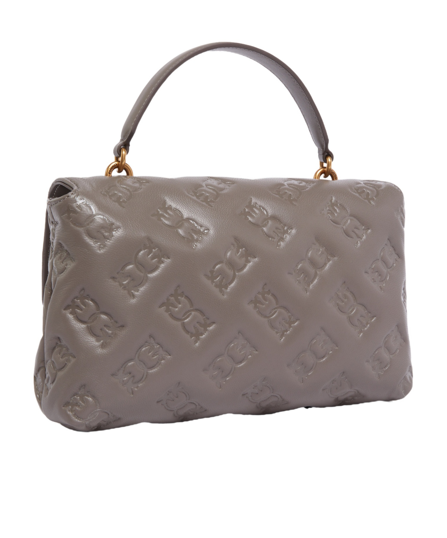 Pinko Flap Shoulder Bag In Gray