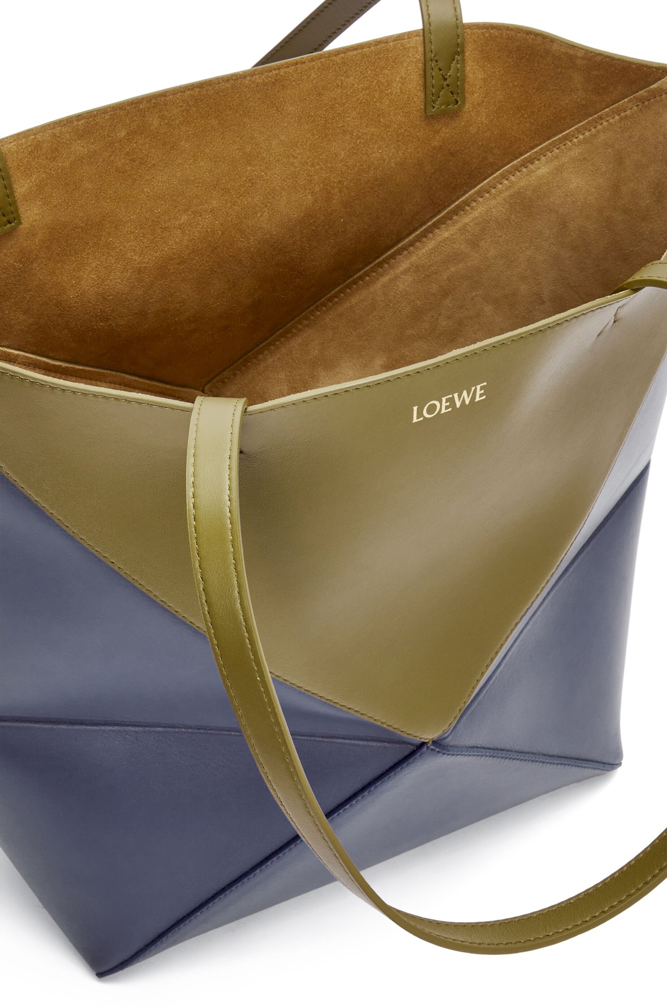 Loewe Puzzle Fold Tote Bicolour M-tu Nd Female In Black