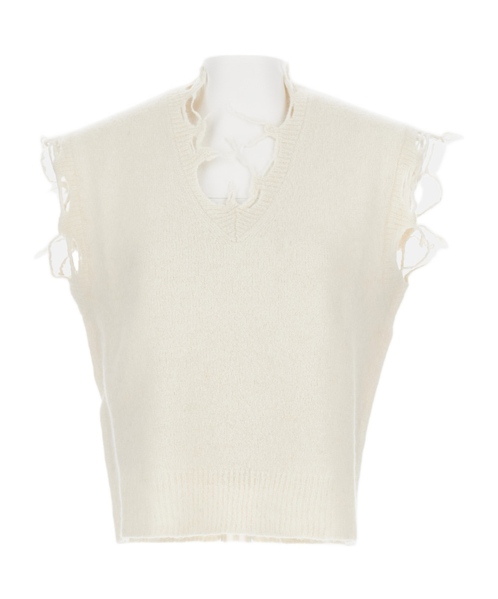 Haikure Sleeveless Knitted Top In Neutral