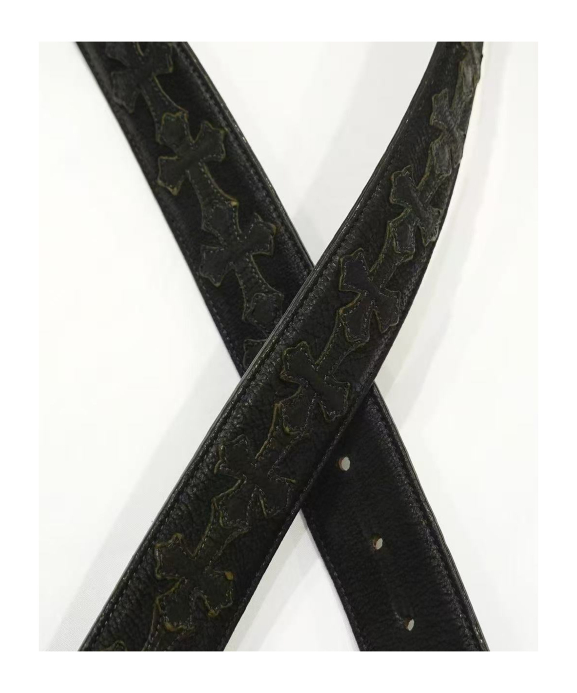 Chrome Hearts Leather Belt (belt Buckle Not Included) In Black