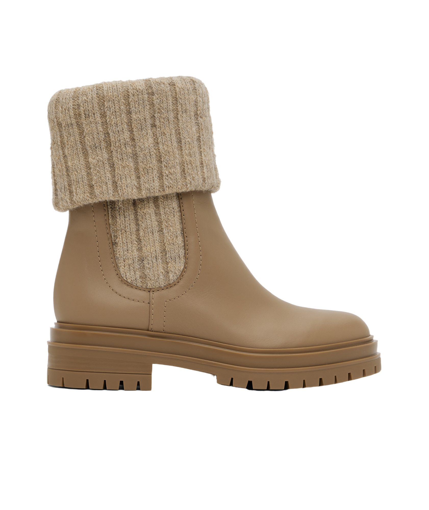 Shop Gianvito Rossi Round-head Short Boots In Brown