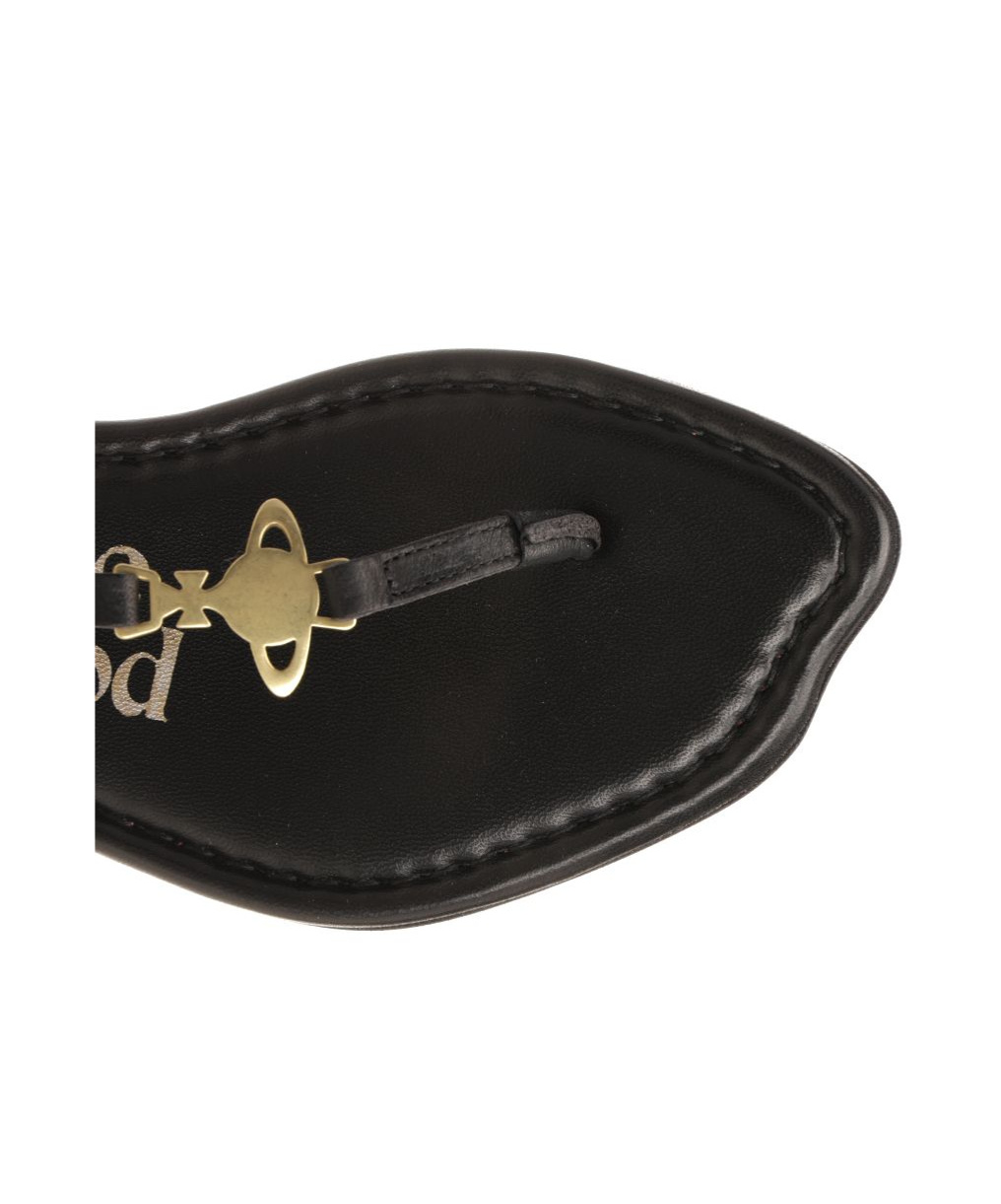 Vivienne Westwood Leather Sandals In Black