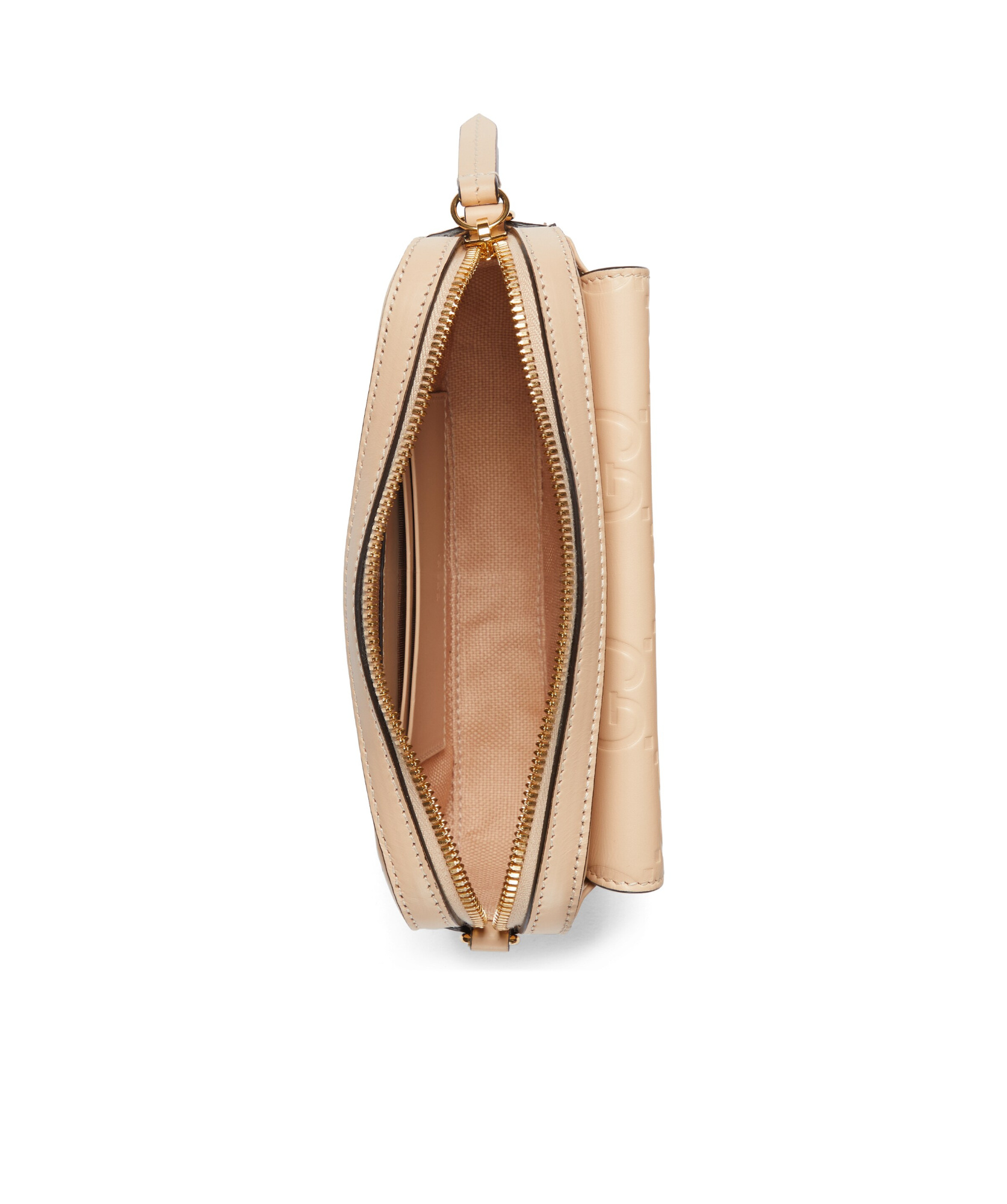 Gucci Mini Gg Leather Shoulder Bag In Nude