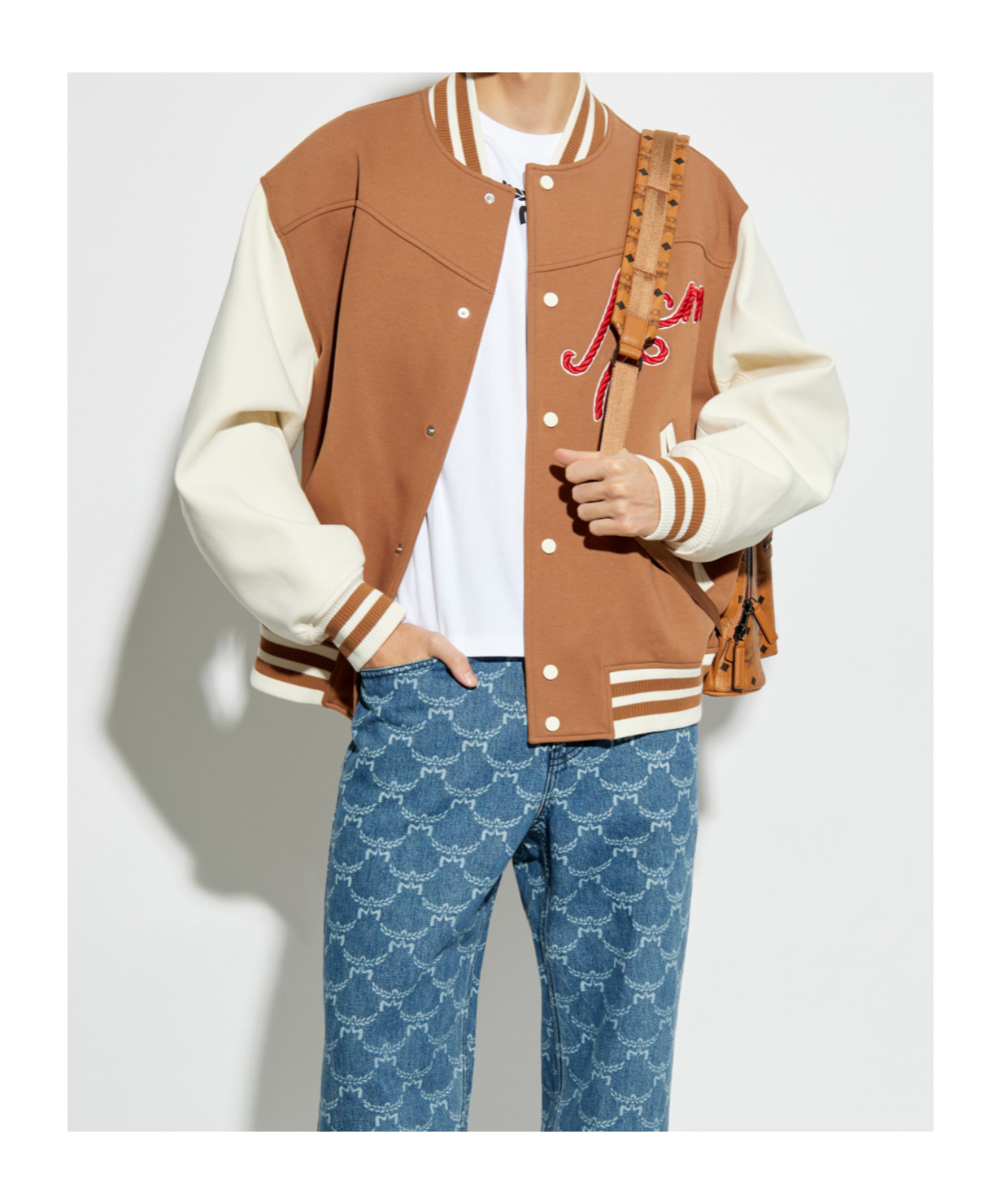 Mcm Brown Jackets In Pink