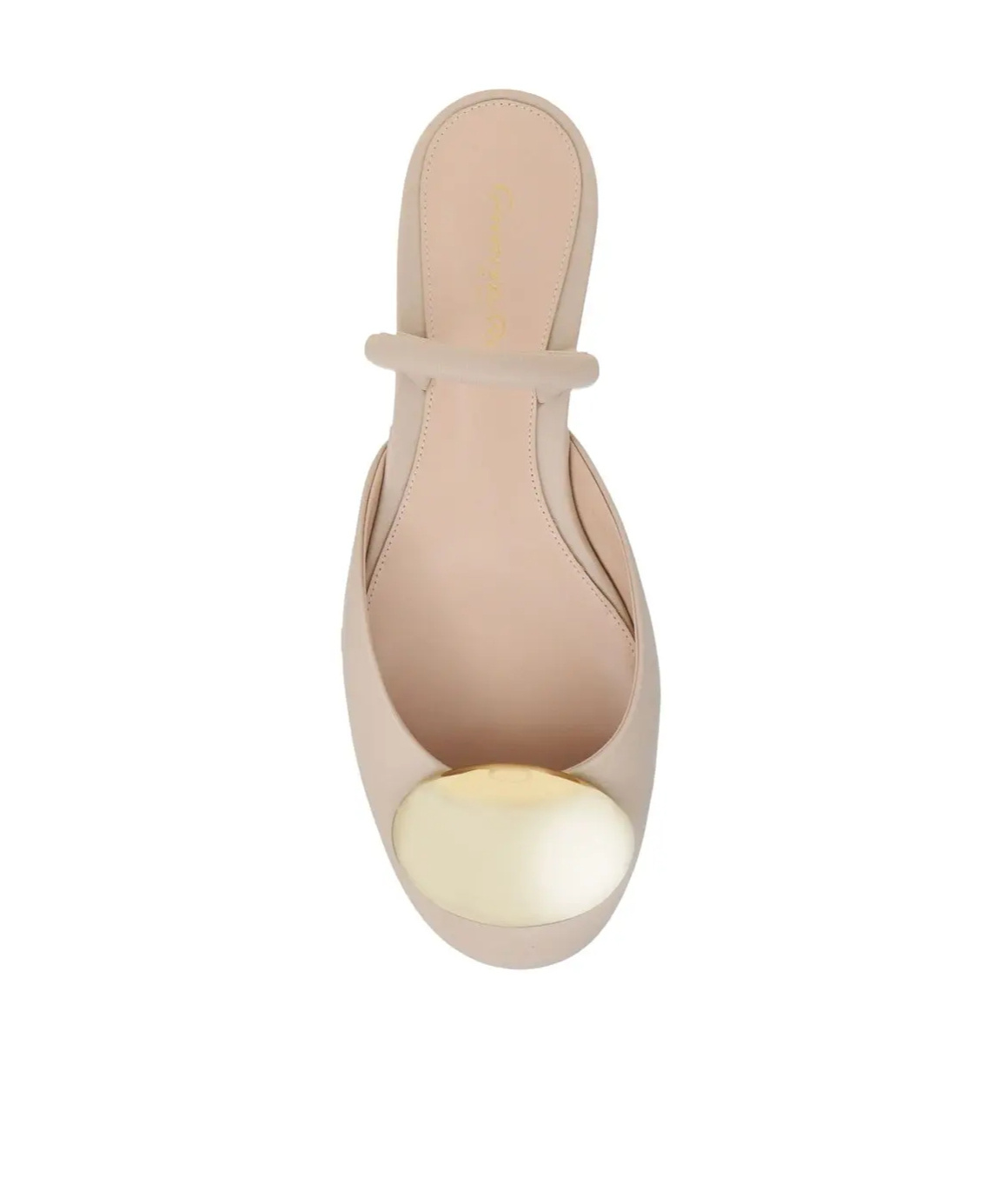 Gianvito Rossi Round Head Muller Shoes In Nude
