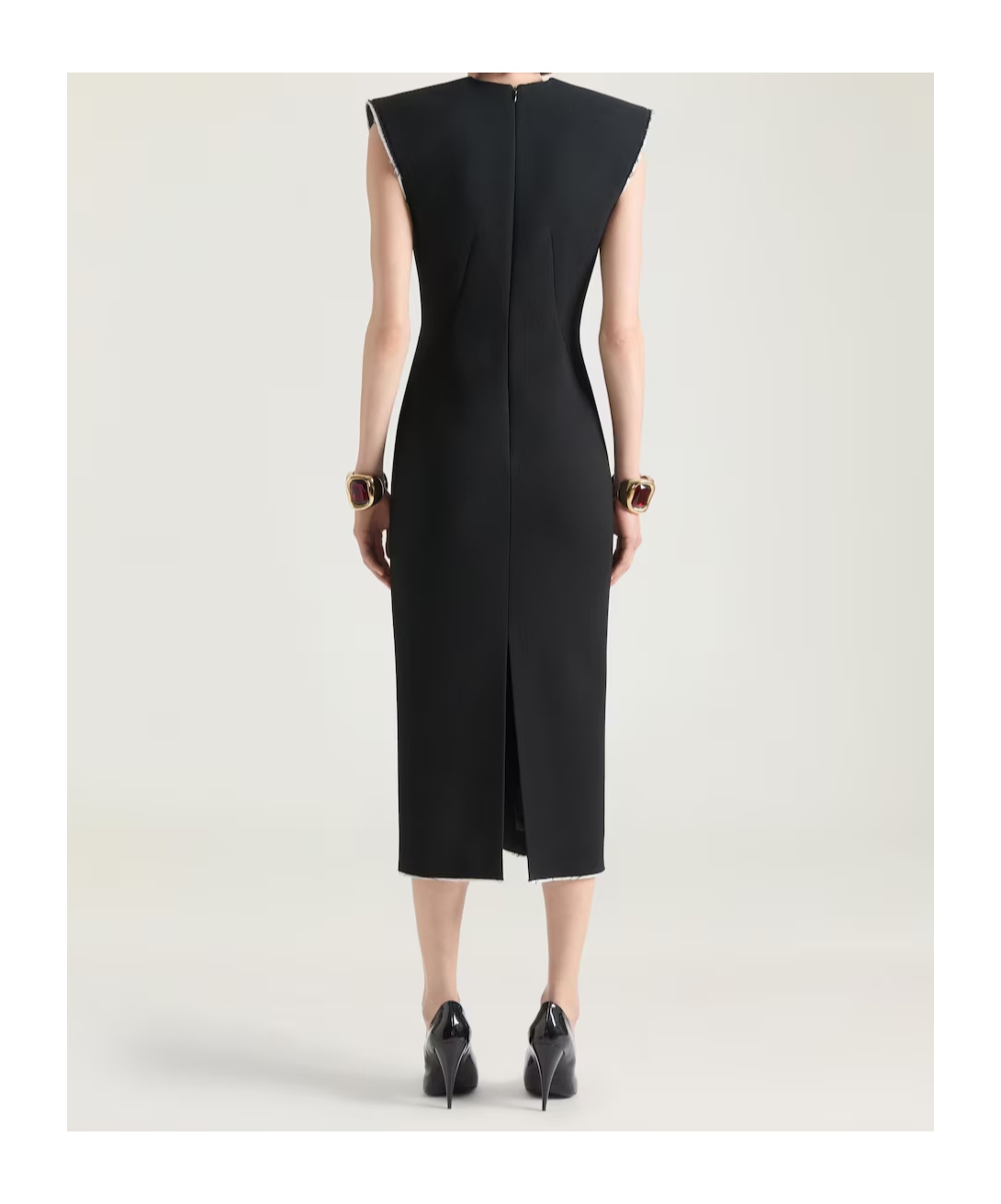 Givenchy Wool V-neck Pencil Skirt In Black