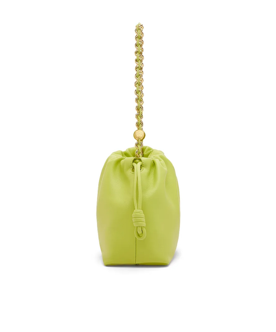 Shop Loewe Flamenco Purse Bag In Mellow Nappa Lambskin In Green
