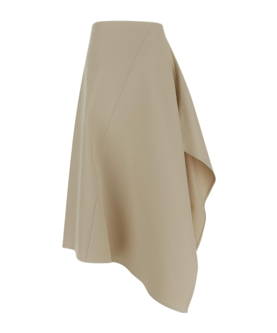 Bottega Veneta Irregular Skirt In Nude