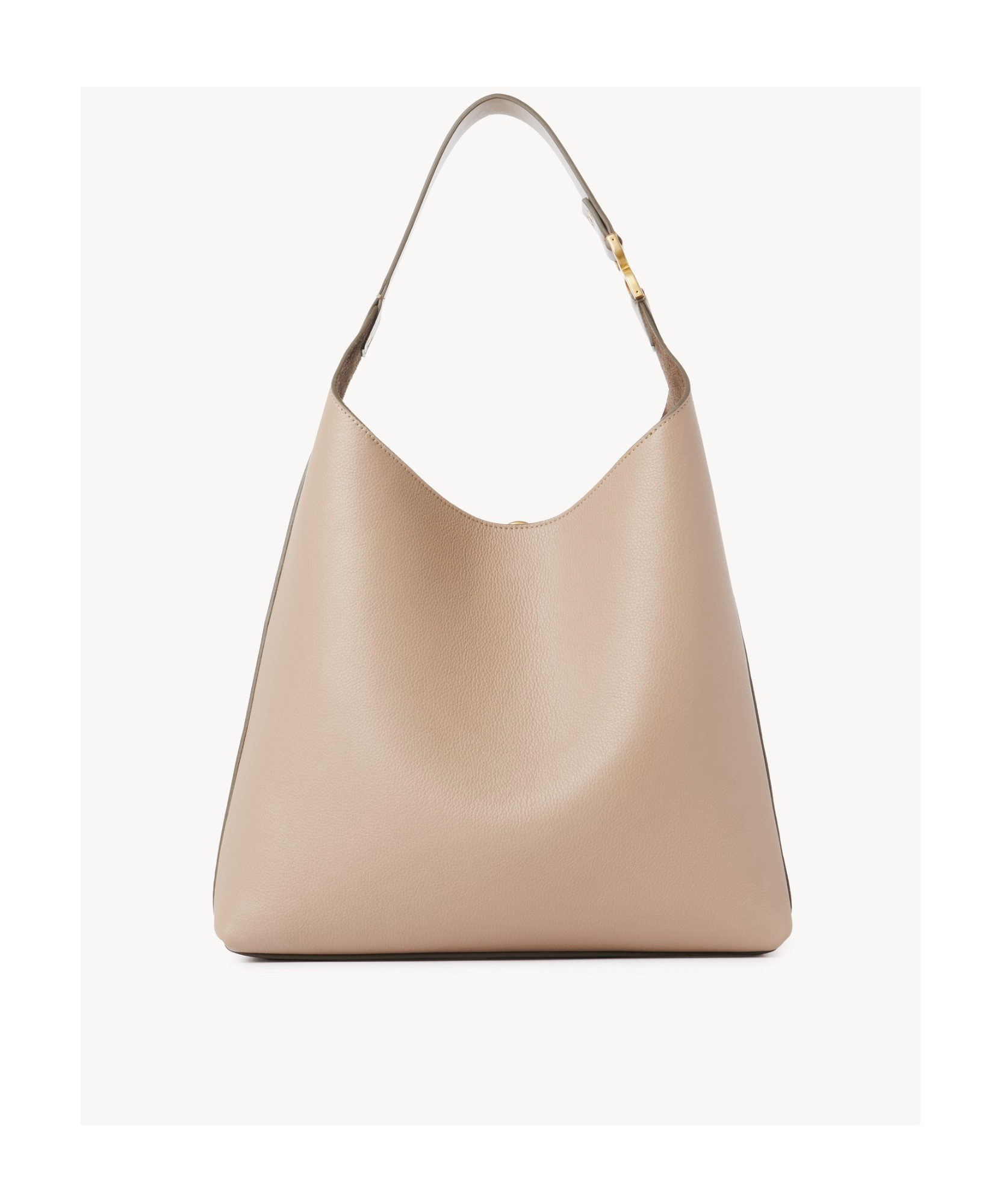 Chloé Marcie Small Hobo Bag In Grained Calfskin In Nude