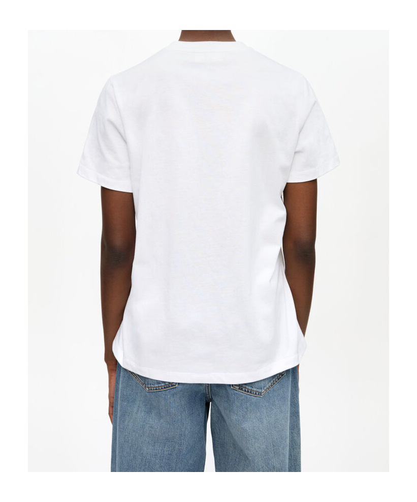 Ganni Basic Jersey Duckie Relaxed T-shirt In White