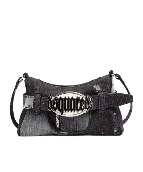 Dsquared2 Mini Zipper Shoulder Bag In Black