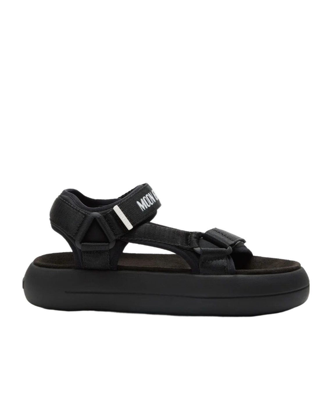 Moon Boot Logo-strap Platform Sandals In Black