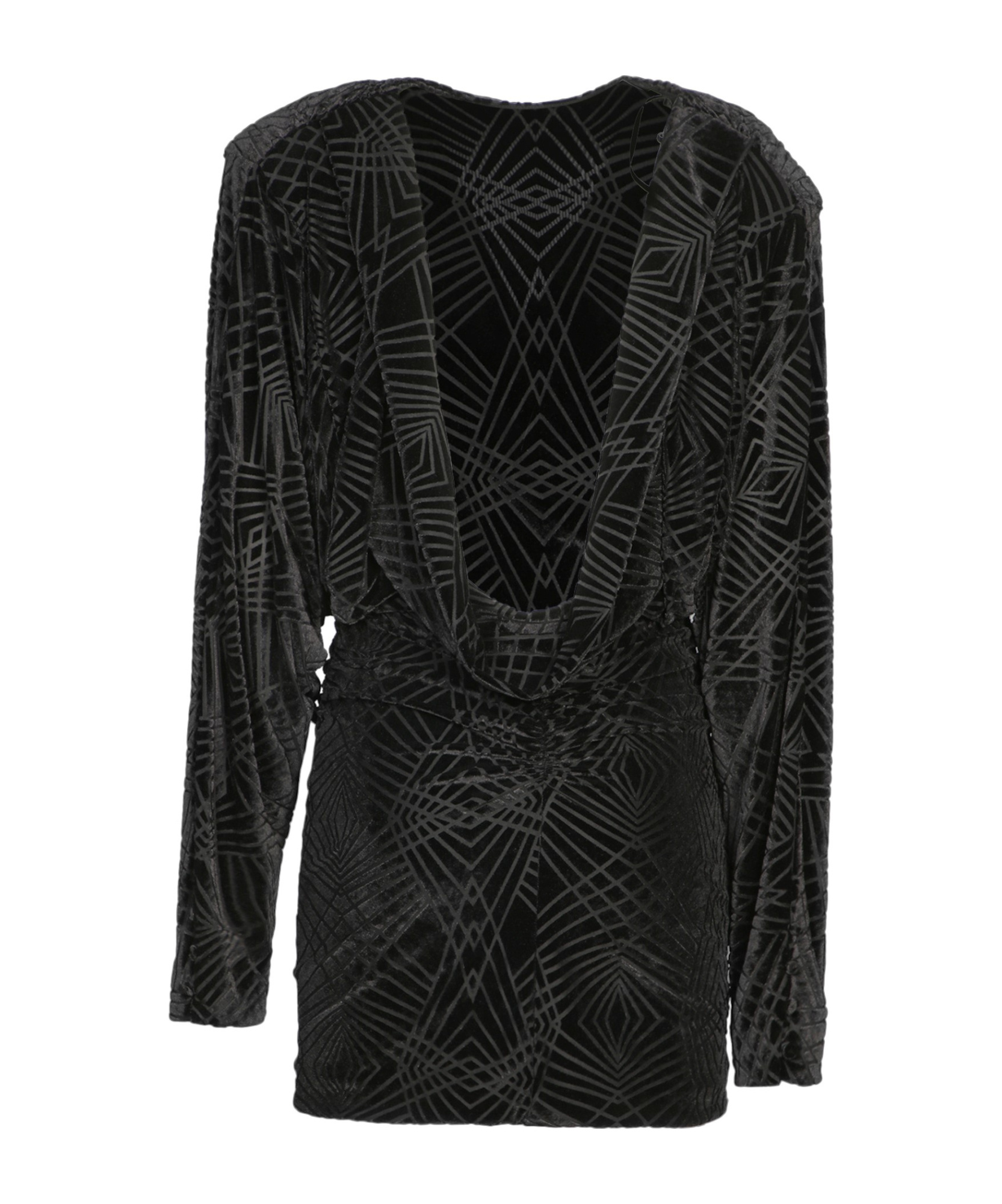 Pinko Long-sleeved Dress In Black