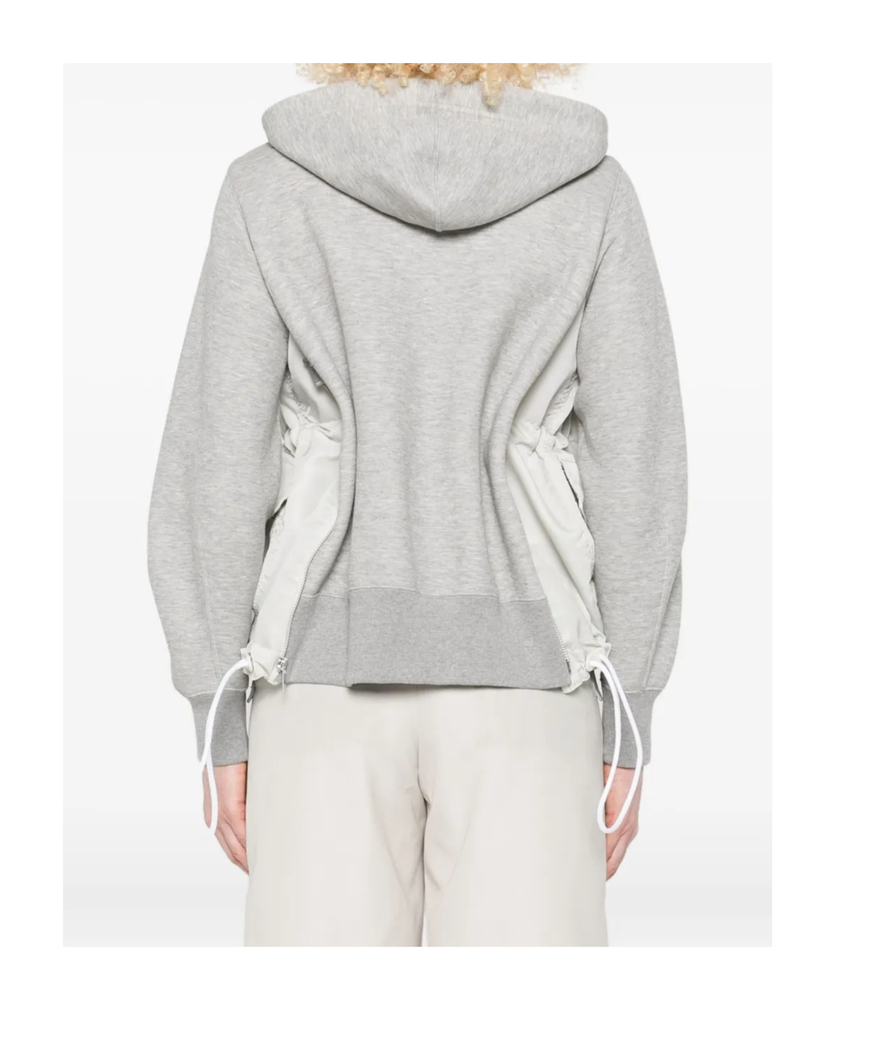 Sacai Sponge Sweat X Nylon Twill Hoodie In Multi