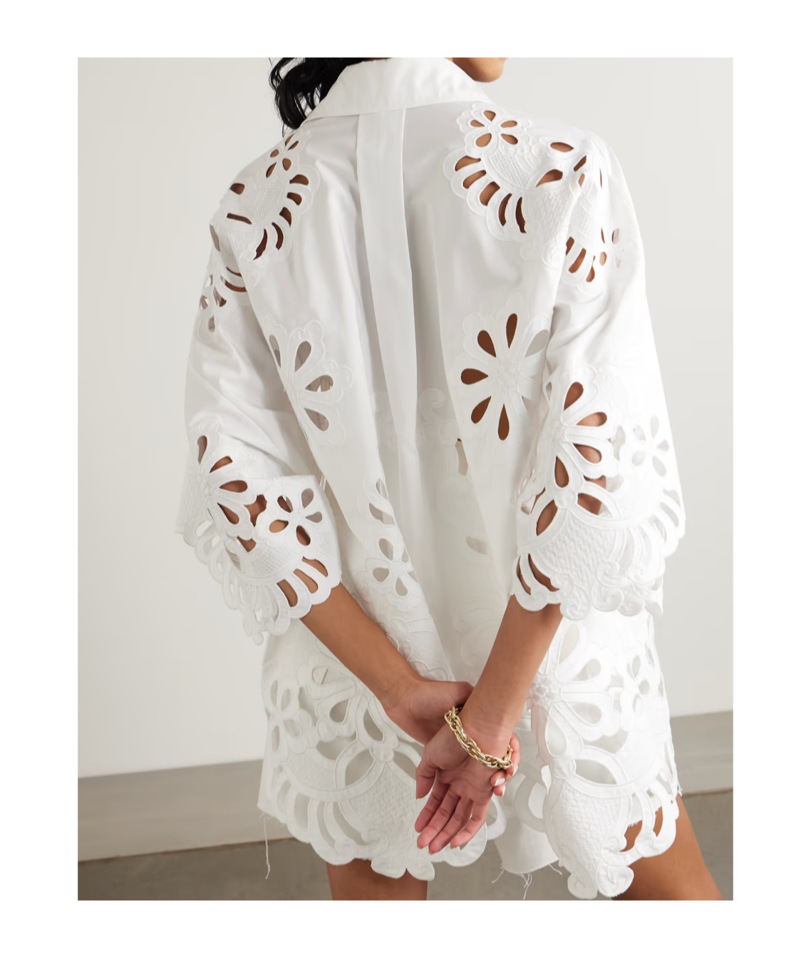 Dolce & Gabbana Cut-out Cotton Shirt In White