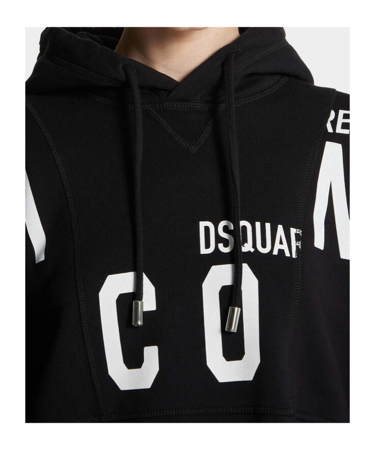 Dsquared2 Bettter X D2 Sliced Icon Hoodie In Black
