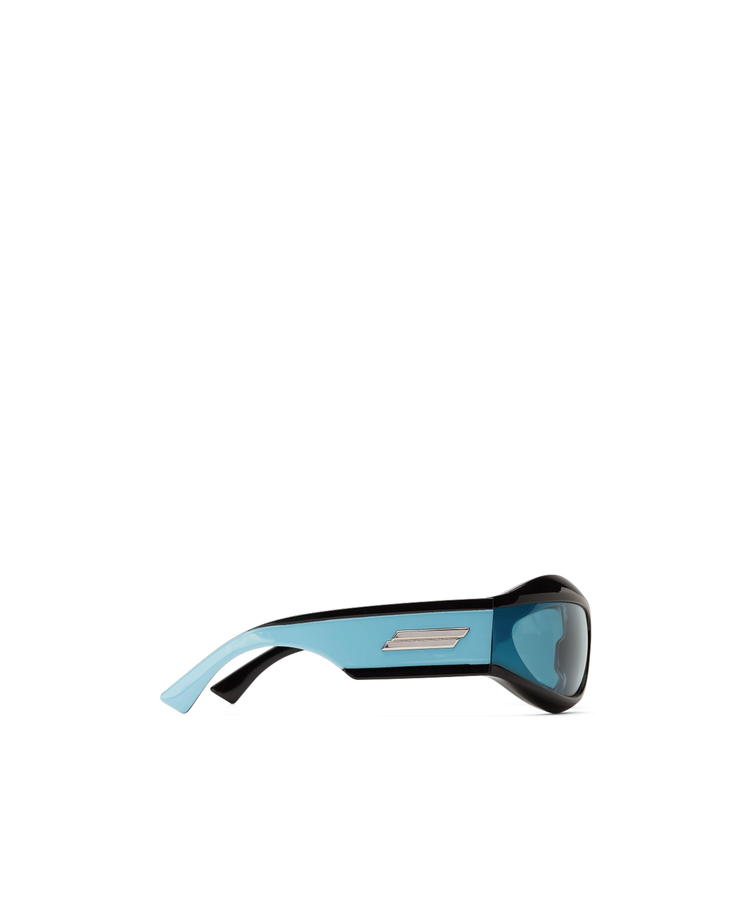 Bottega Veneta Shield-frame Logo-arm Sunglasses In Black