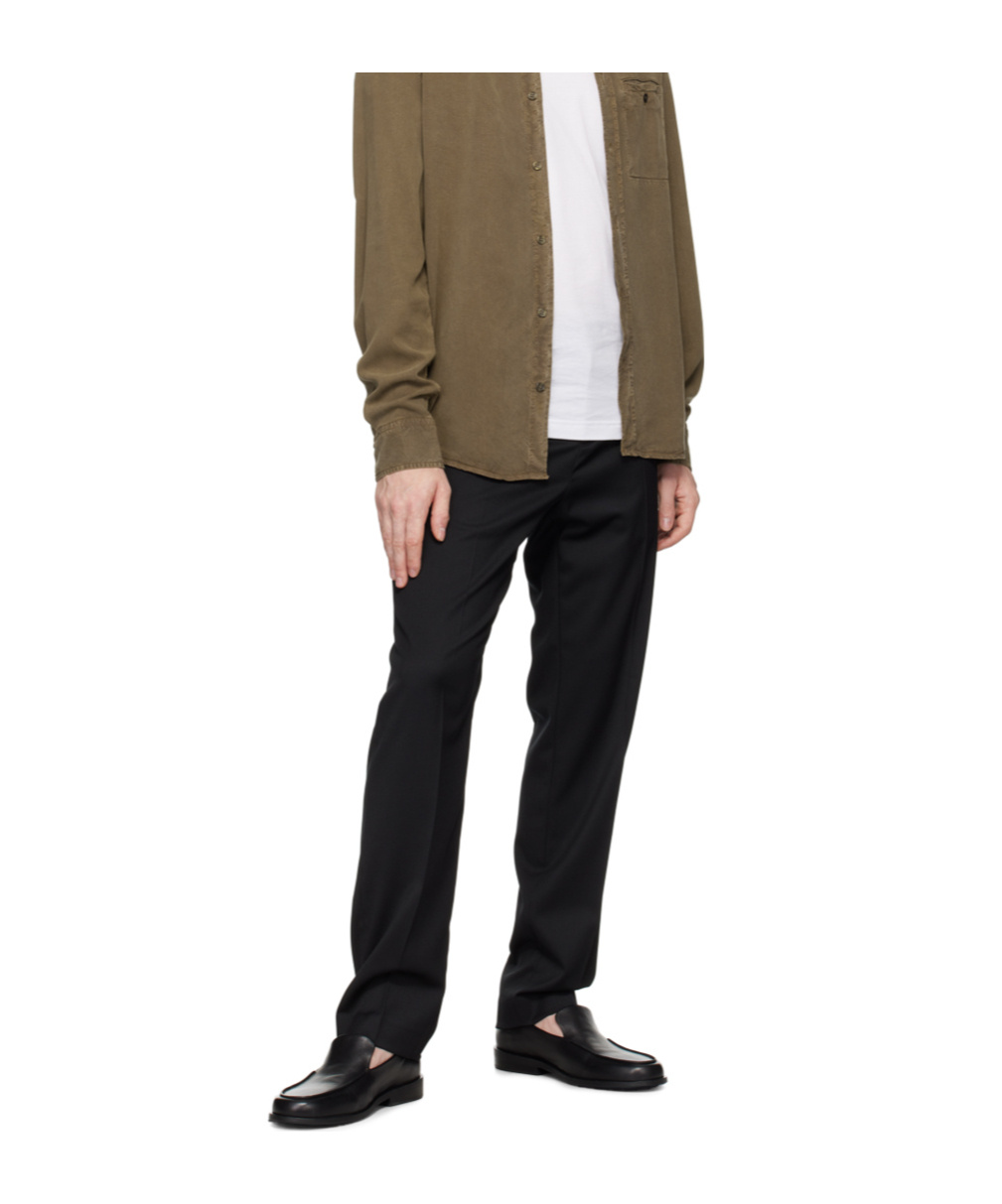Filippa K Black Elastic Waist Tailored Trousers In Black