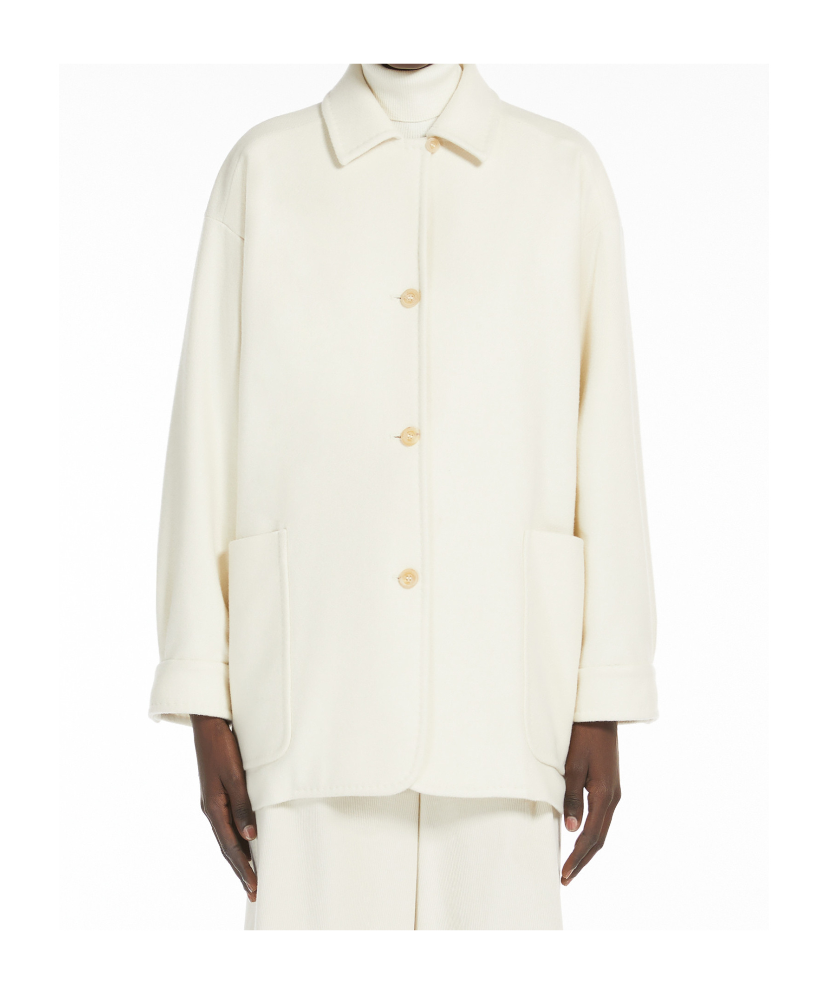 Max Mara Long-sleeved Casual Jacket In White