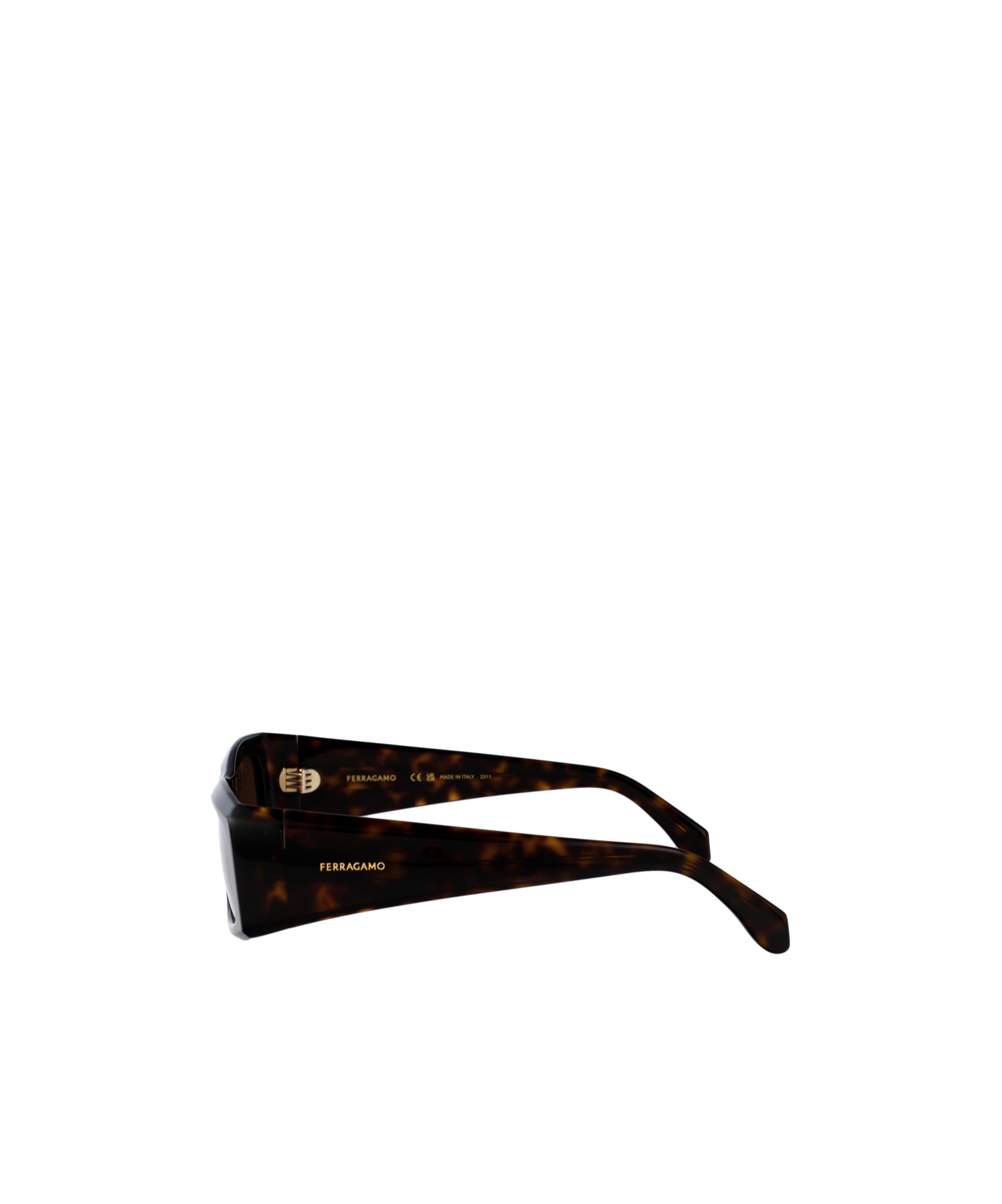 Ferragamo Rectangle-frame Sunglasses In Brown