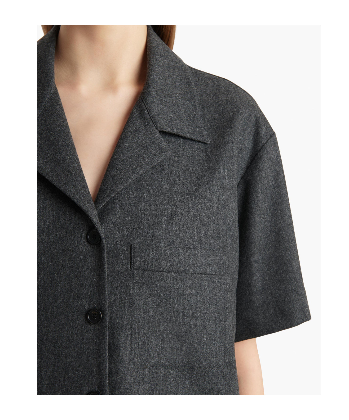Khaite Womens Storm Riordan Camp-collar Stretch-wool And Cashmere Shirt In Black