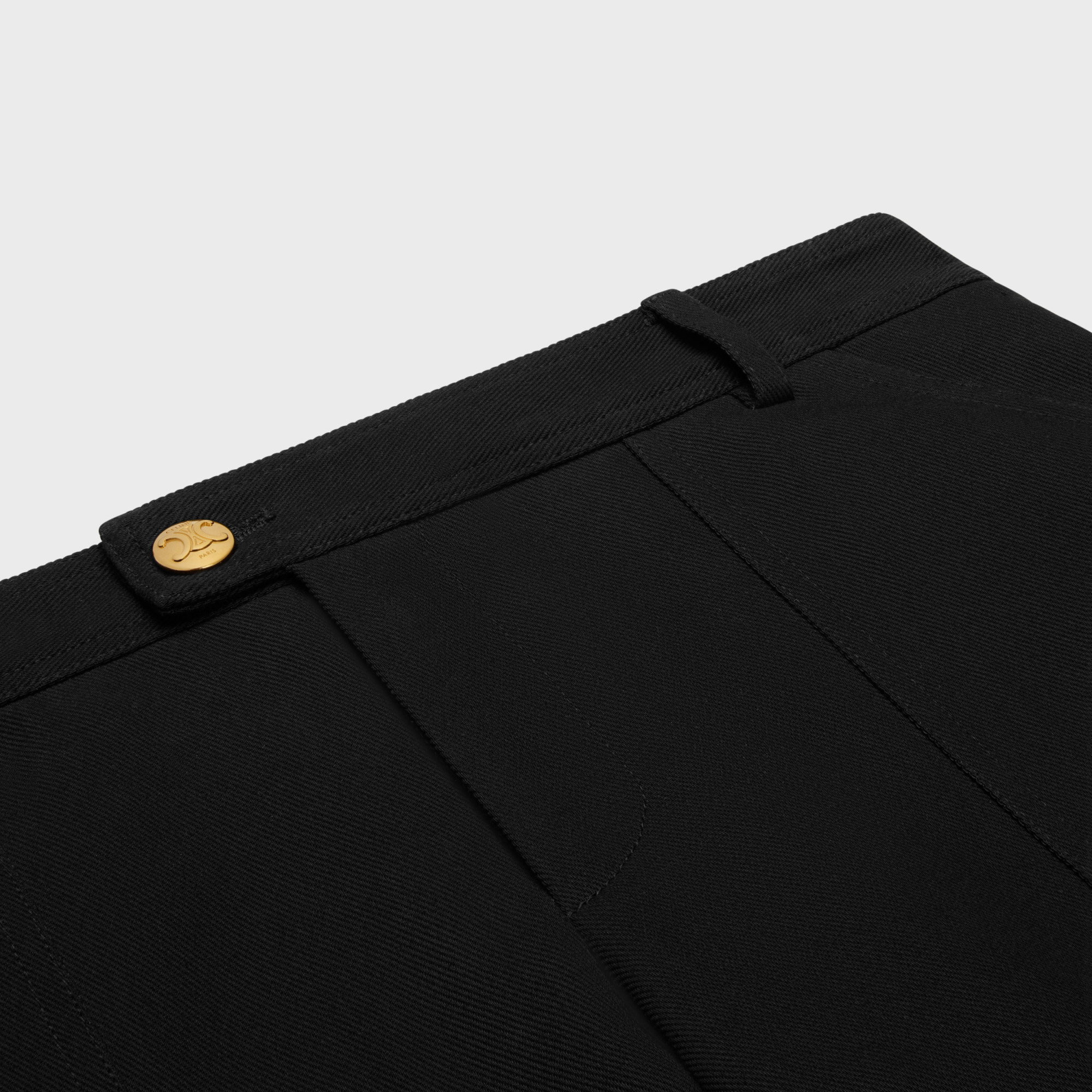 Celine Cotton Denim Overalls In Black