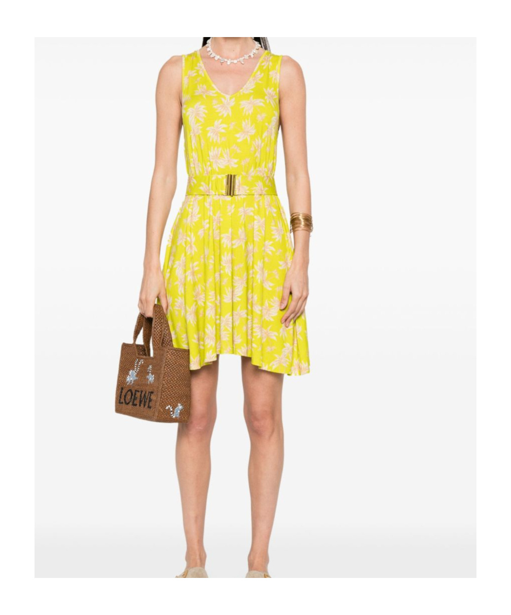Shop Twinset Palm-print Mini Dress