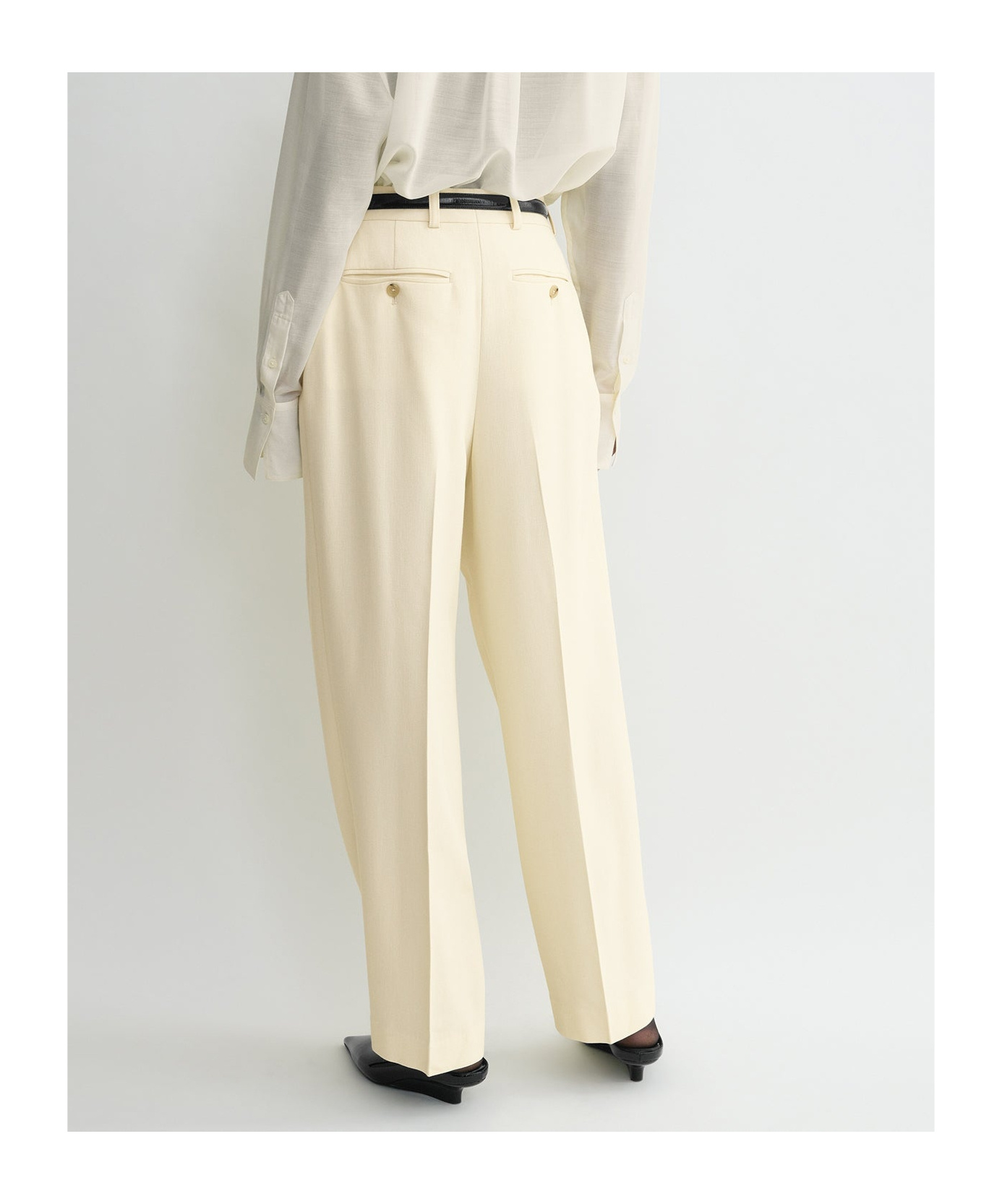 Totême Pleated Trousers In Nude