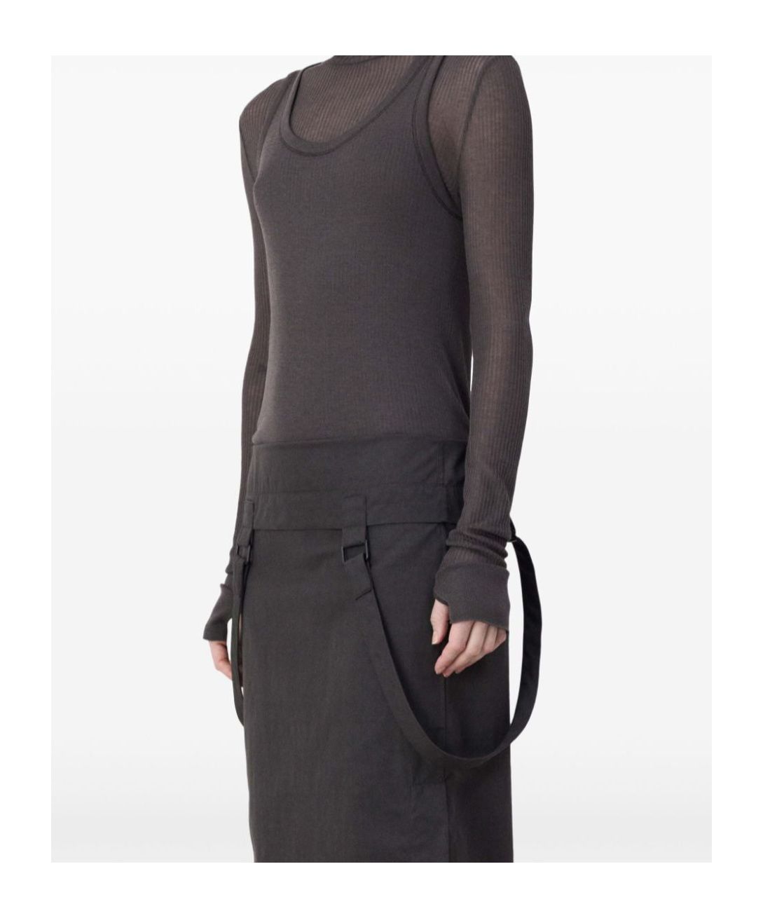 Lemaire High-waisted Midi Strapped Skirt In Black